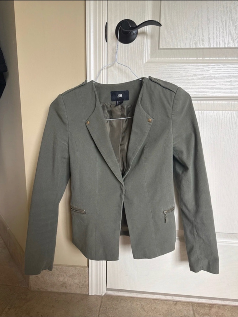 H&M Olive Green Women's Blazer Jacket